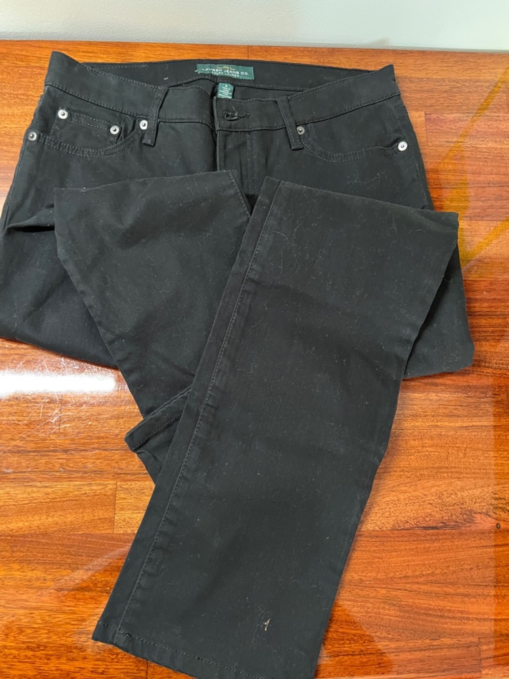 Lauren Ralph Lauren Black Straight Leg Women's Jeans